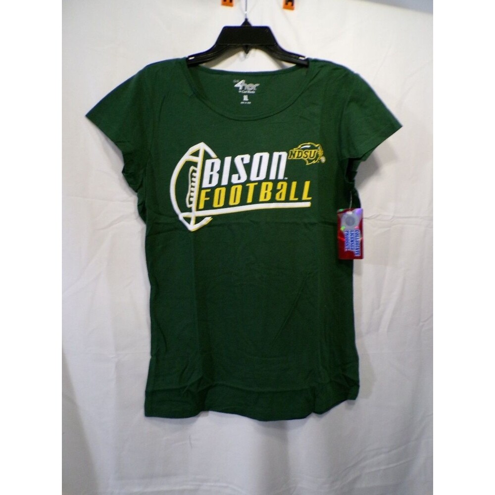 G-III 4Her by Carl Banks Women's NDSU Bison Football T-Shirt XL Green